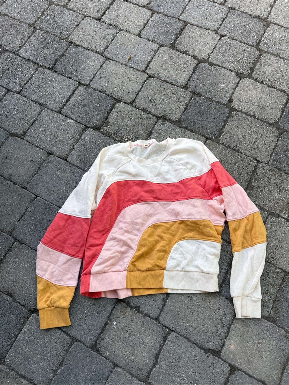 Marine layer Women’s Colorblock Wave Crewneck Sweater